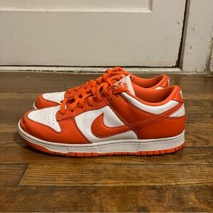 NIKE DUNK LOW SYRACUSE SIZE 10.5 ORANGE/WHITE